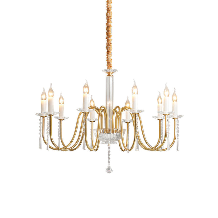 Ilphaara Lustre Laiton Cristal Luxe Postmoderne Salon