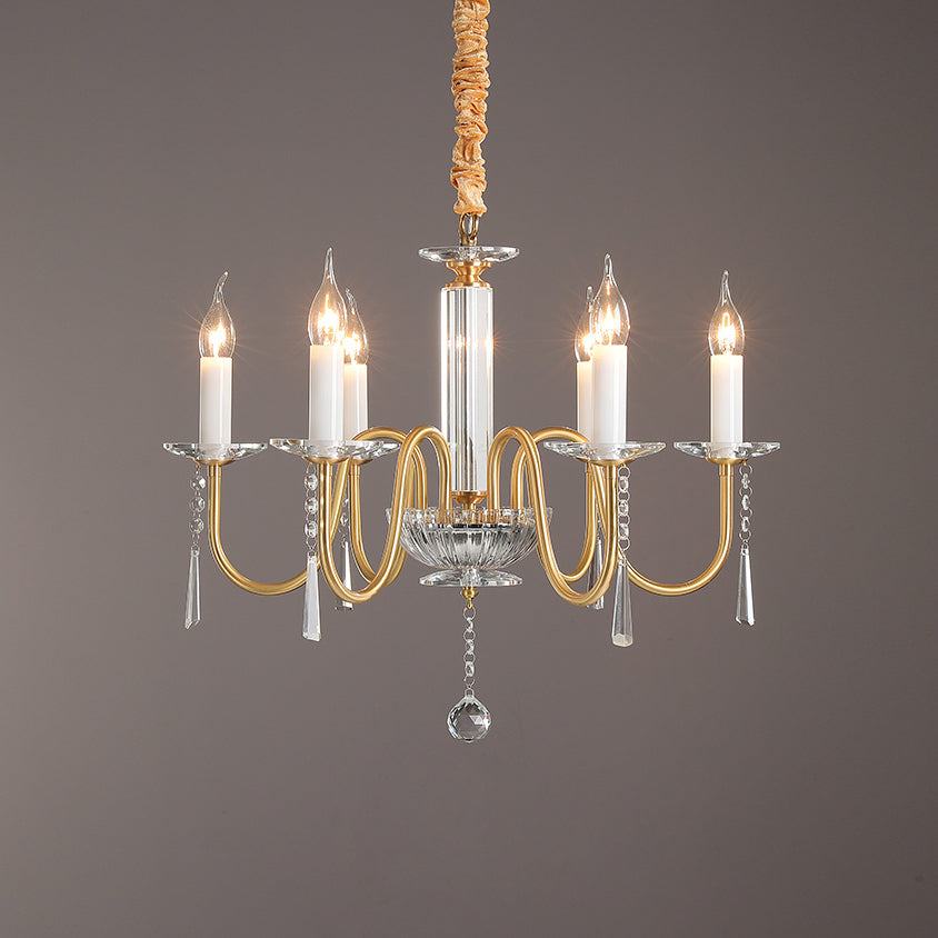 Ilphaara Lustre Laiton Cristal Luxe Postmoderne Salon