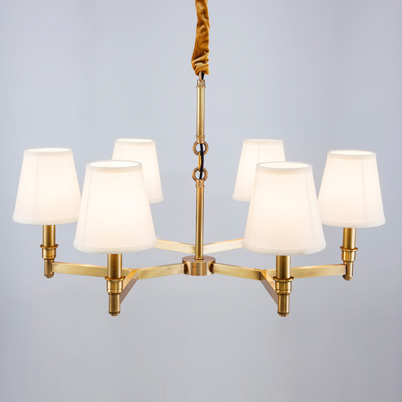Vadoryra Lustre Laiton Tissu Luxe Postmoderne Salon
