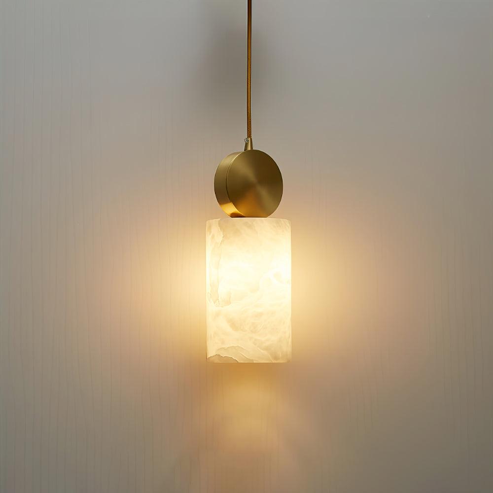 Lyrindis Cylindre Albâtre Pendentif Lumière