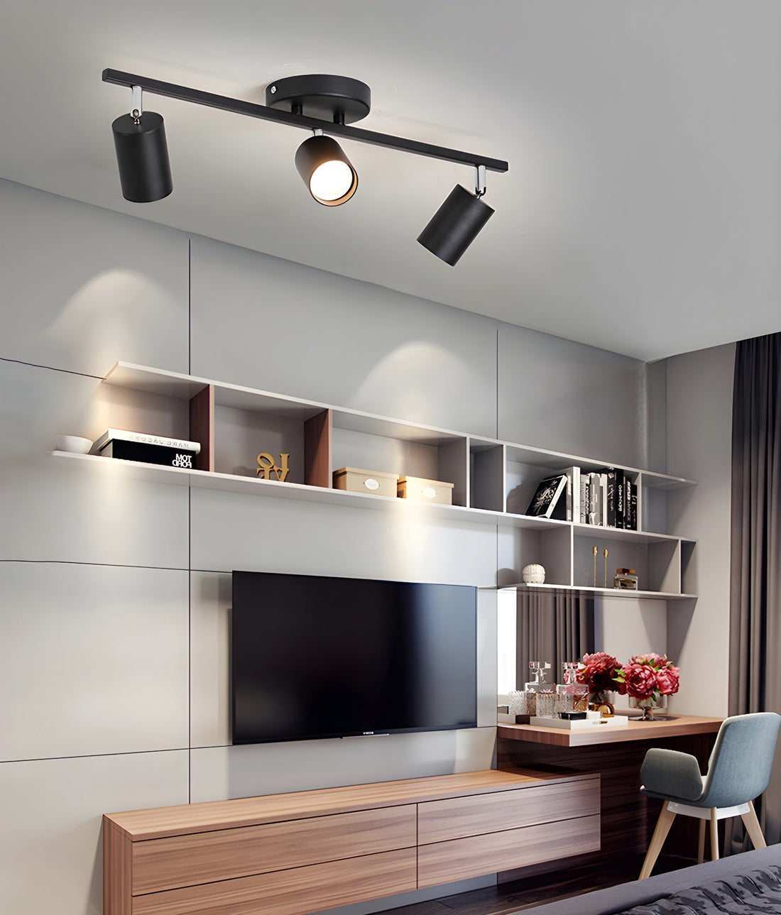 Quadra Plafonnier Contemporain en Aluminium