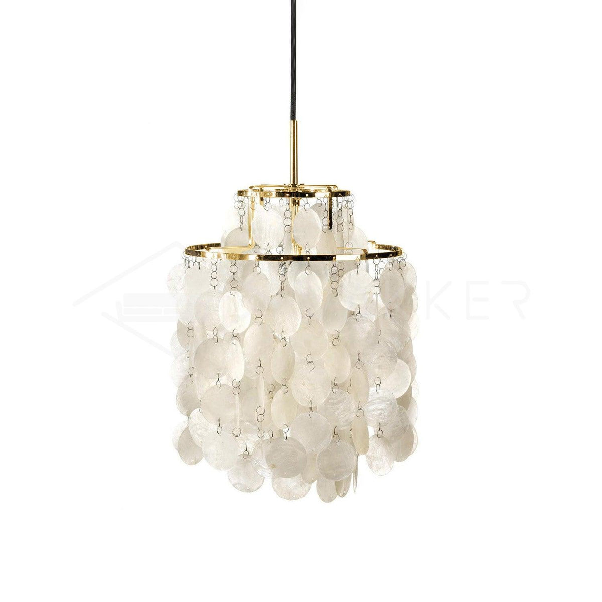 Lustra Suspension Lampe Anneau Rond en Coquillage