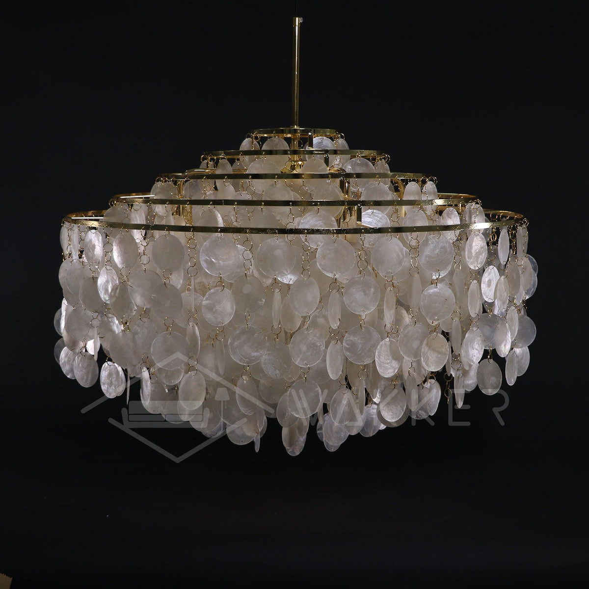Lustra Suspension Lampe Anneau Rond en Coquillage