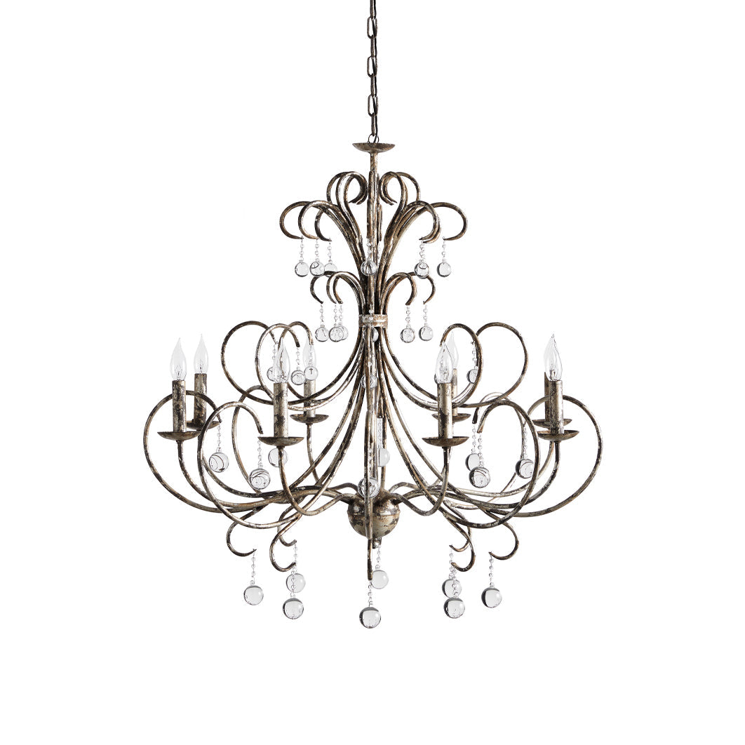 Ermira Lustre Cristal Verre Luxe Postmoderne Salon