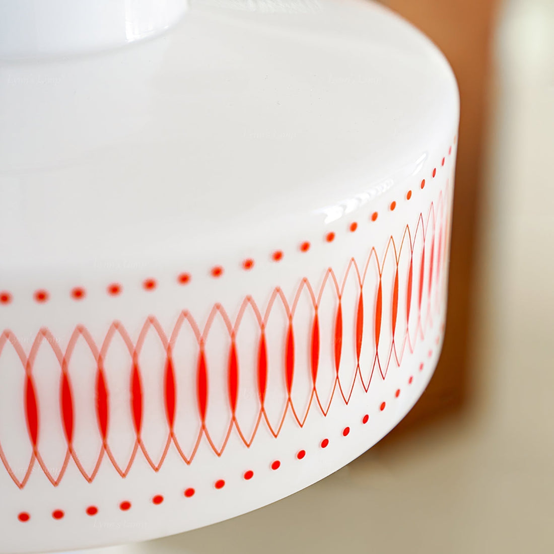 Roko Suspension Mid Century Vintage Blanc et Orange