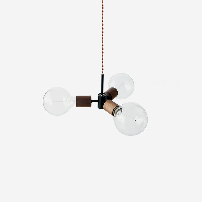 Filotto Suspension Ampoule Exposée Bois Industriel