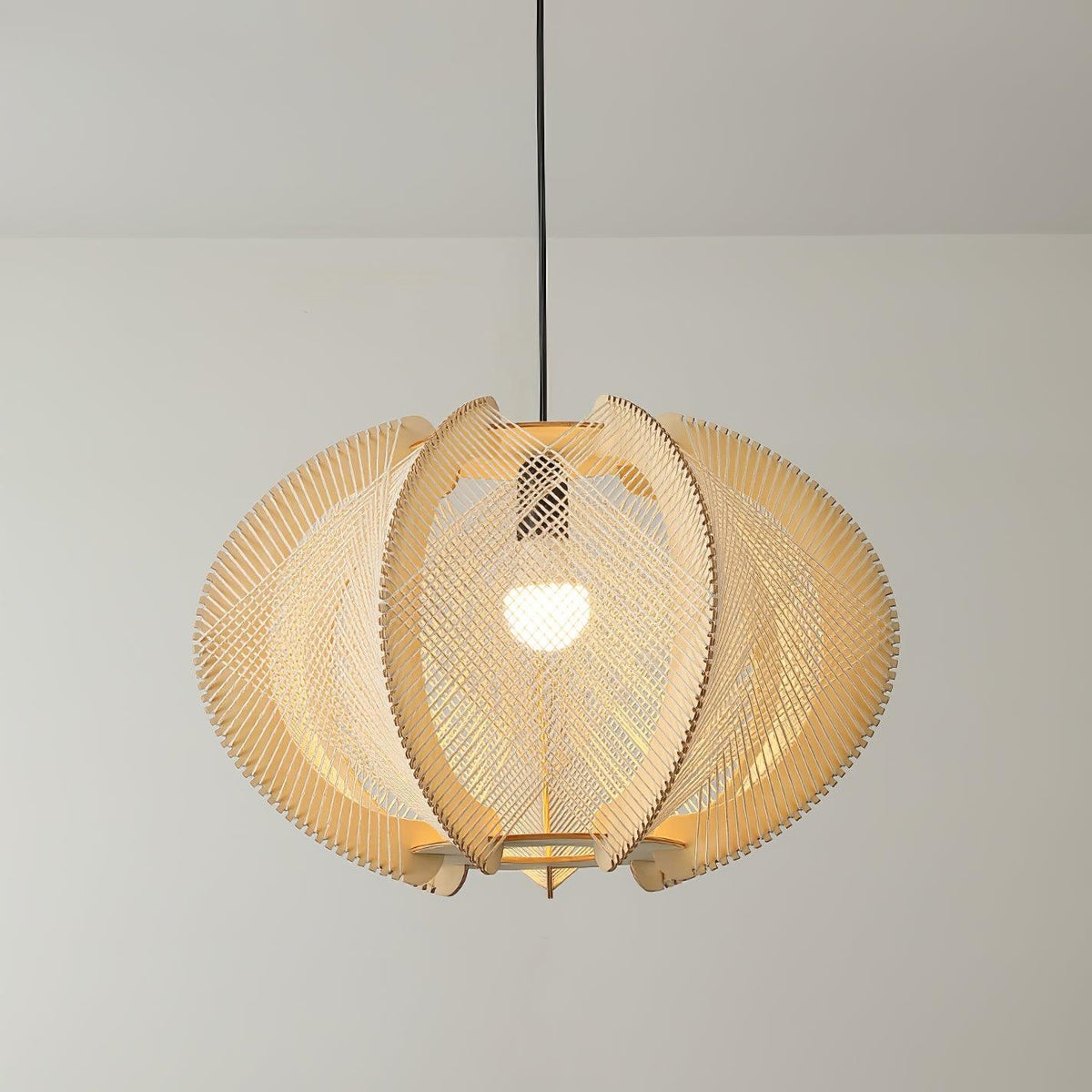 Calyraice Suspension en Bois et Corde de Chanvre