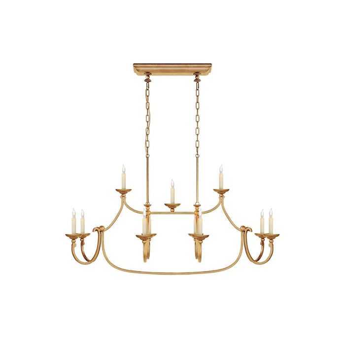 Ercare Lustre Linéaire Laiton Tissu Vintage Industriel