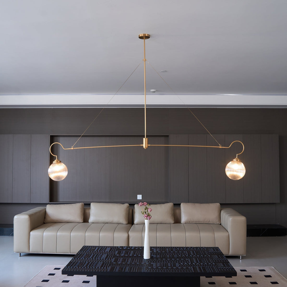 Vavenia Lustre Laiton Verre Moderne Minimaliste