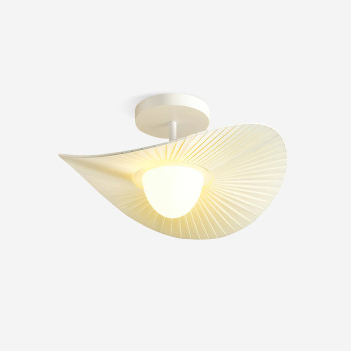 Florina Lumière de Plafond en Tissu à Rayures en Forme de Ventilateur Minimaliste