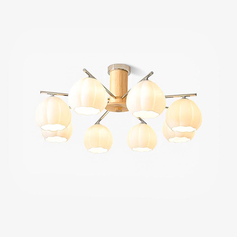Ezoror Plafonnier Verre Bourgeons Fleur Art Nordique