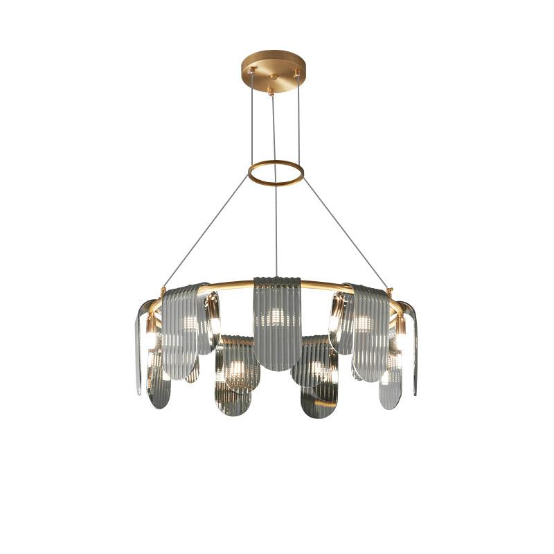Leo Lustre en Verre Moderne