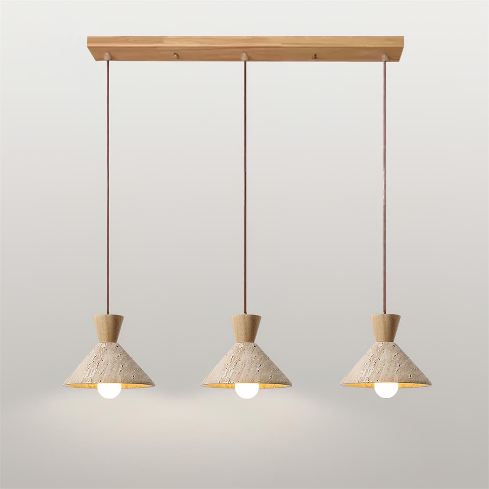 Ritta Suspension Travertin Forme Chapeau