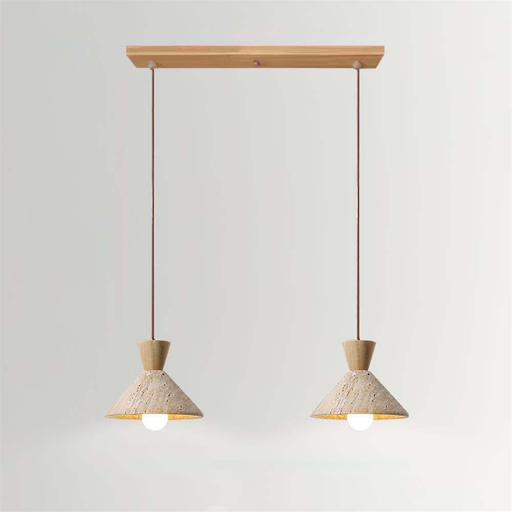 Ritta Suspension Travertin Forme Chapeau