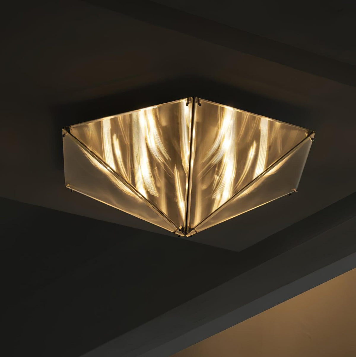 Facet Plafonnier Verre Moderne