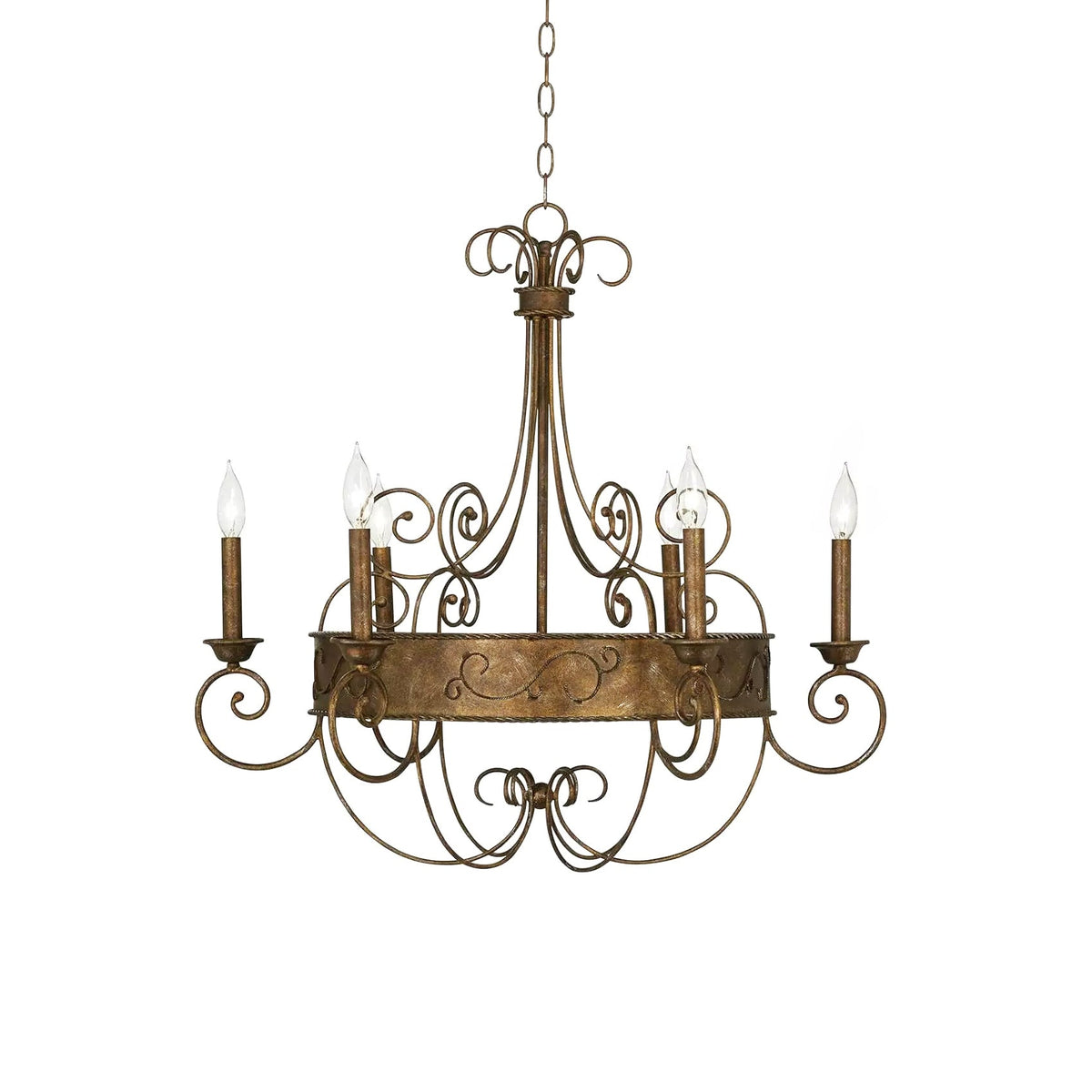 Itheira Lustre Métal Vintage Industriel Rouille Lustres