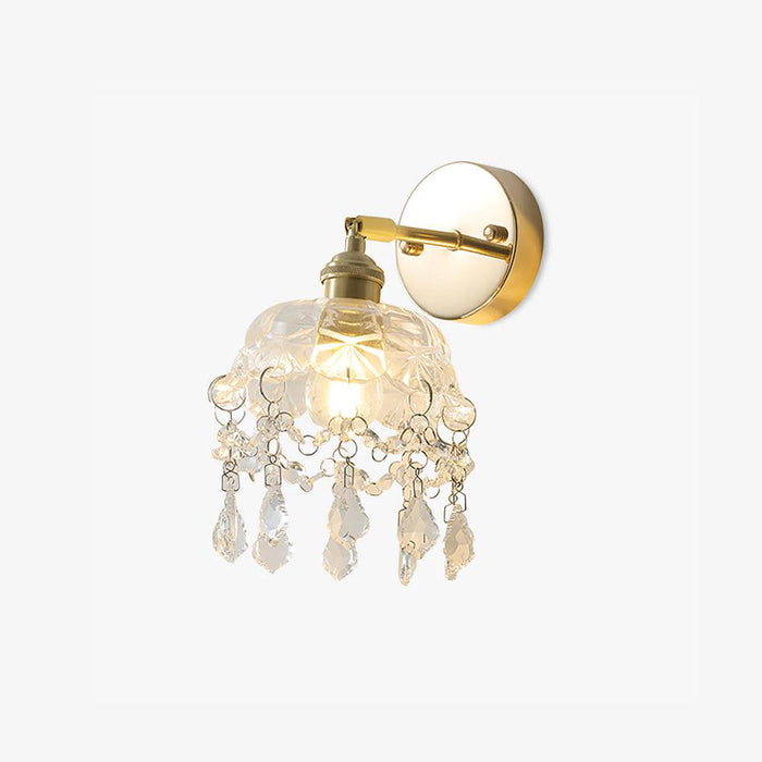 Stem Applique Murale en Cristal avec Franges de Luxe