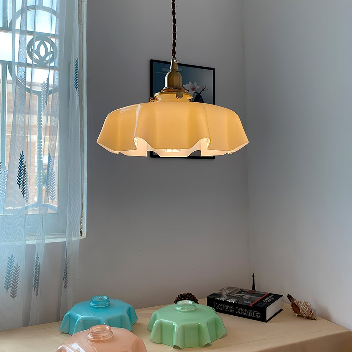 Civen Suspension Fleur Verre