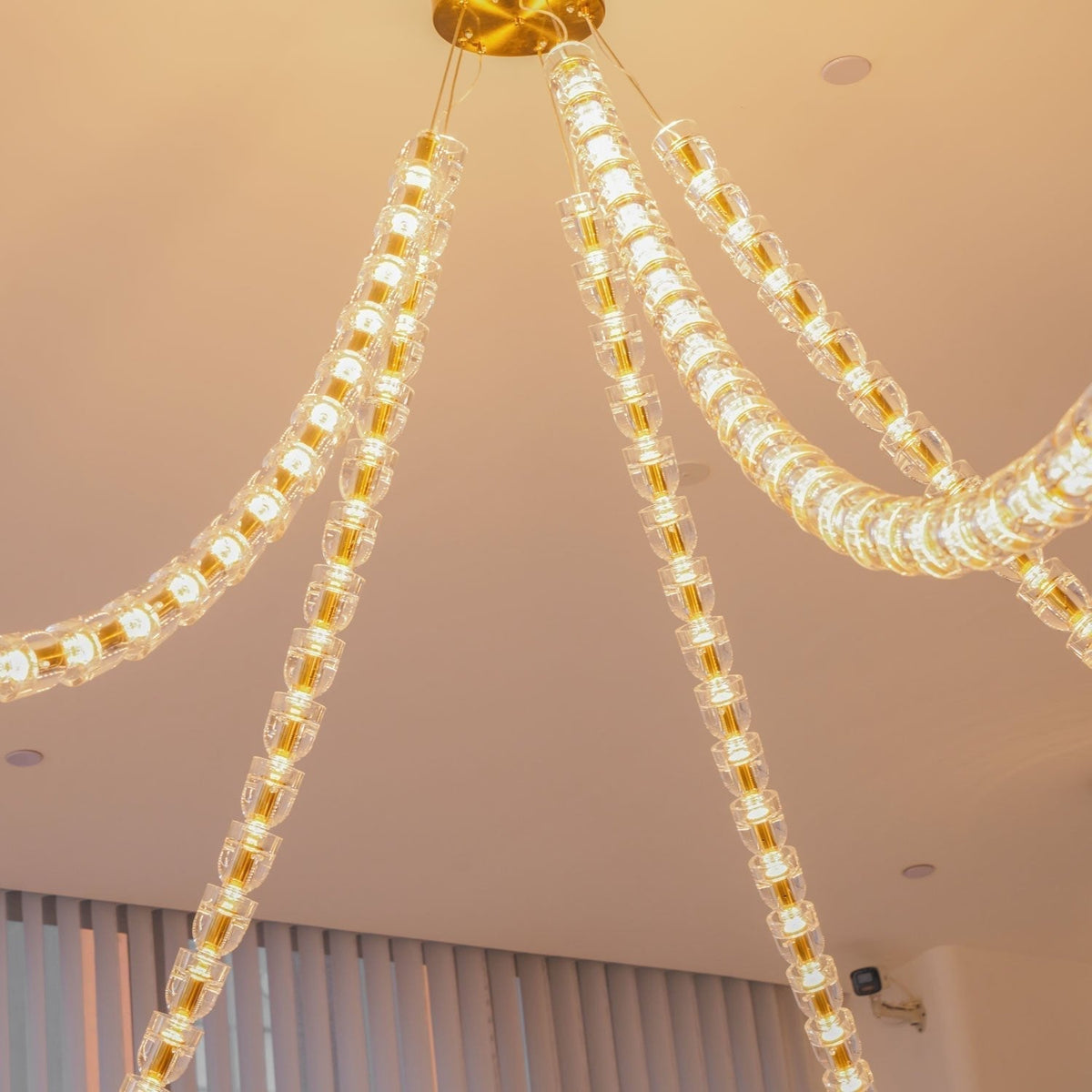 Lustra Lustre Cristal Doré LED 3-Lignes