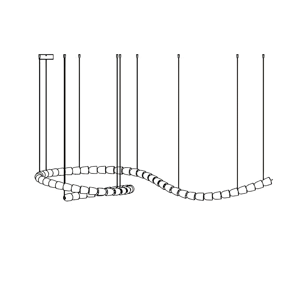 Lustra Lustre Cristal Doré LED 3-Lignes