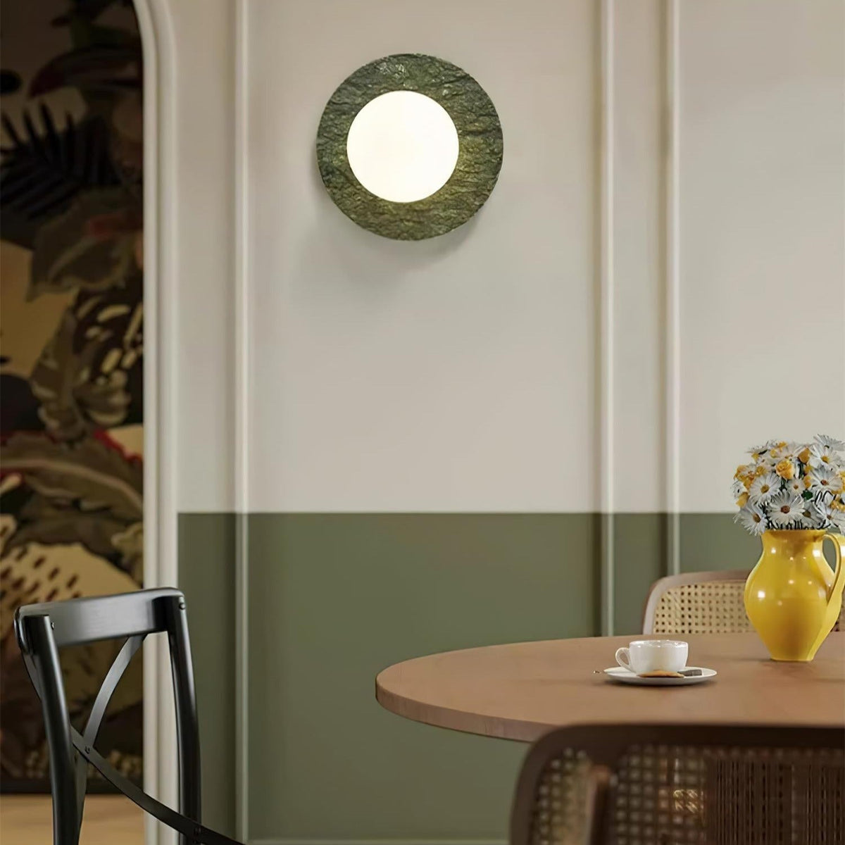 Enox Applique Murale Minimaliste à Globe en Marbre