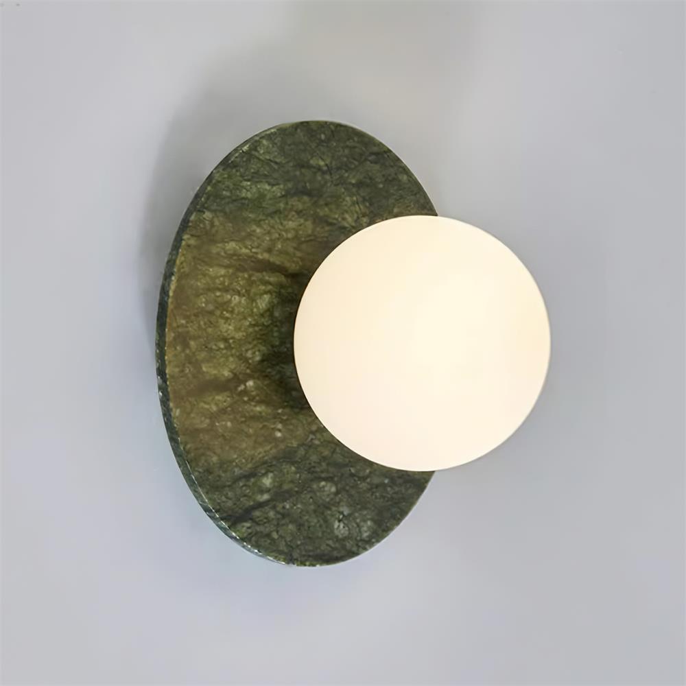 Enox Applique Murale Minimaliste à Globe en Marbre