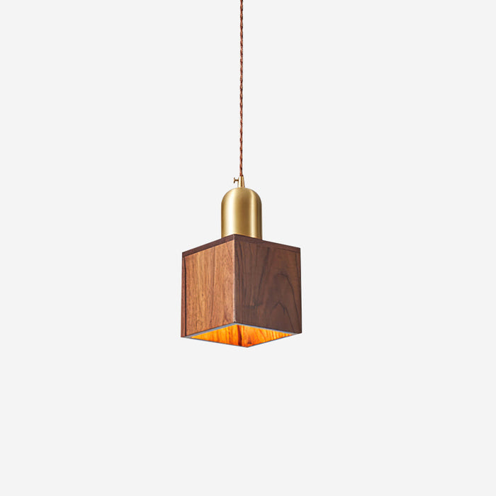 Emberin Suspension en bois de formes assorties en bois massif et laiton