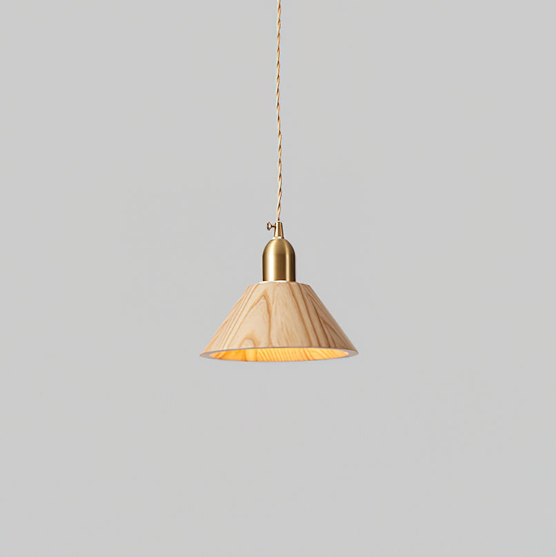 Emberin Suspension en bois de formes assorties en bois massif et laiton
