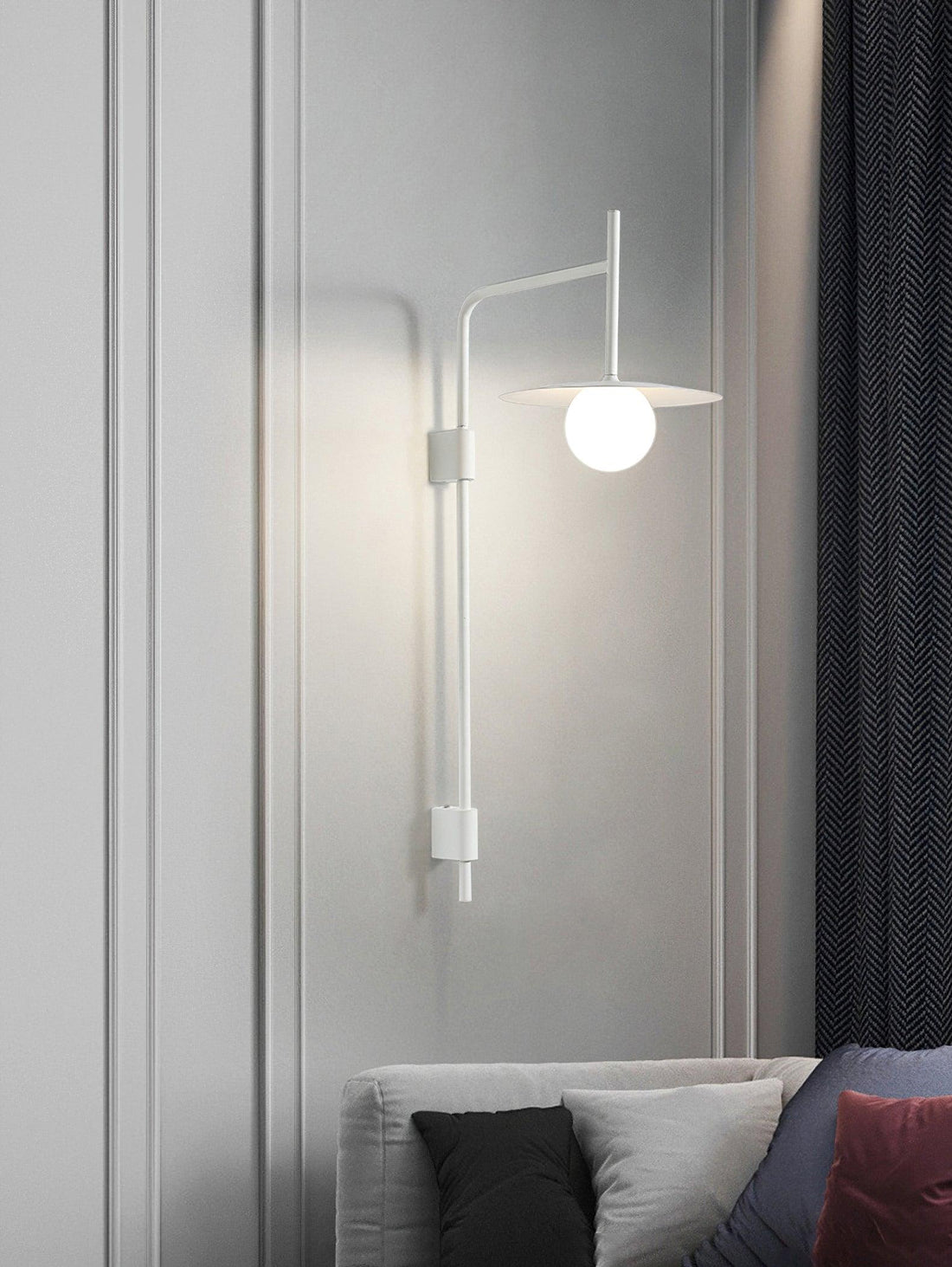 Edan Swing Arm Plug-in Glass Wall Lamp