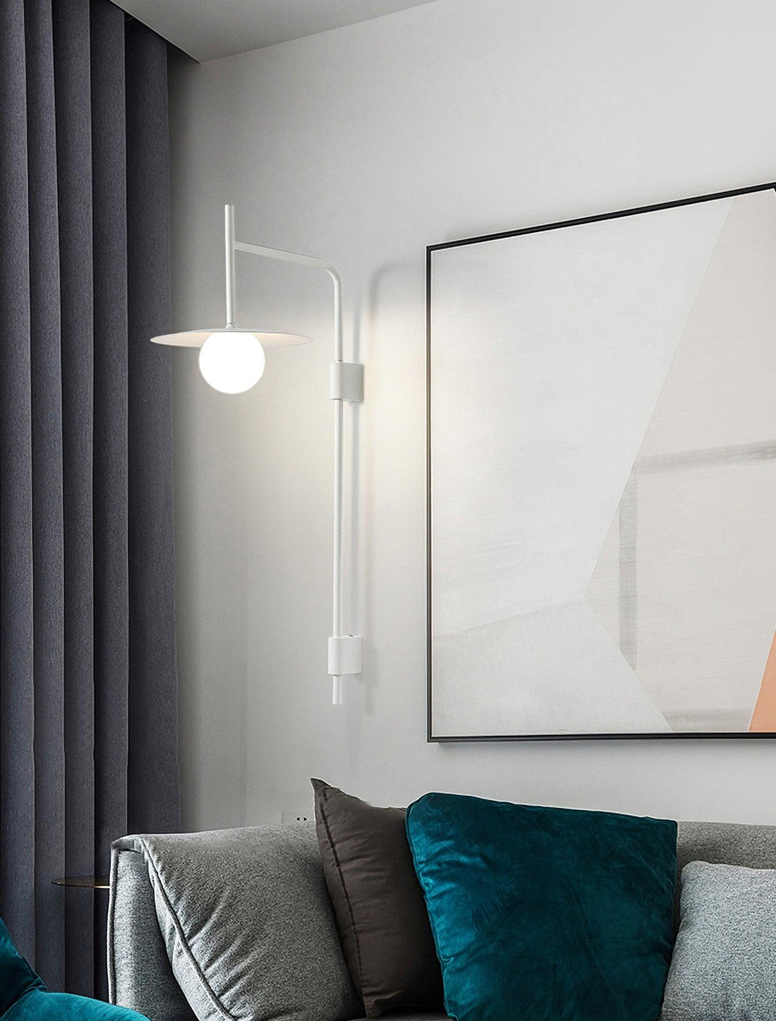 Edan Swing Arm Plug-in Glass Wall Lamp