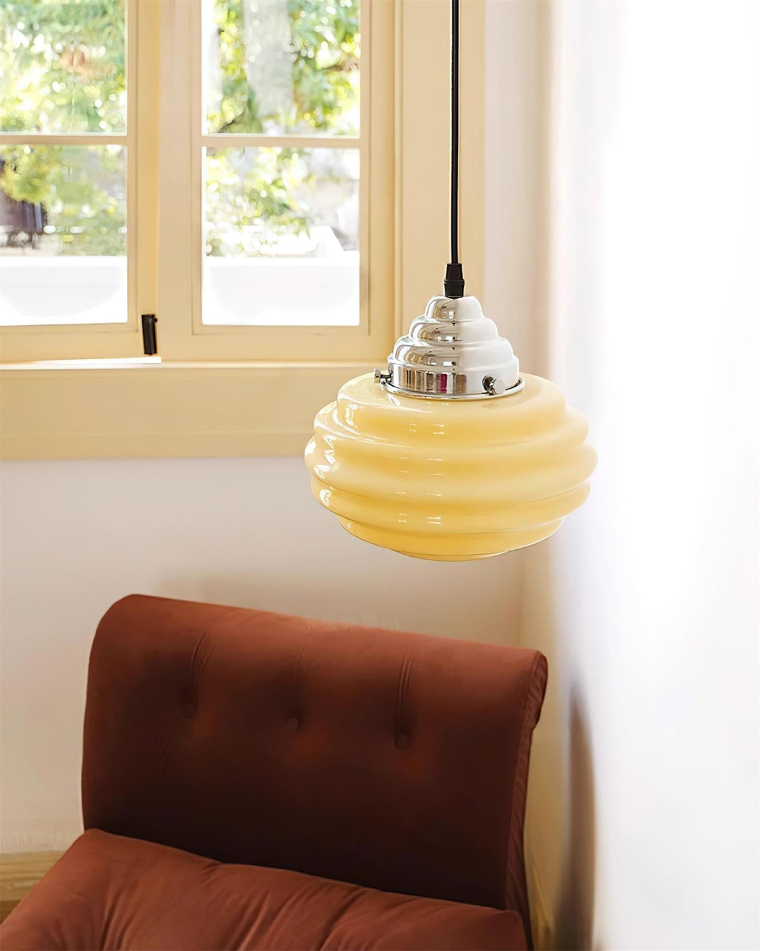 Gelato Lampe Suspension Verre Tourbillonné