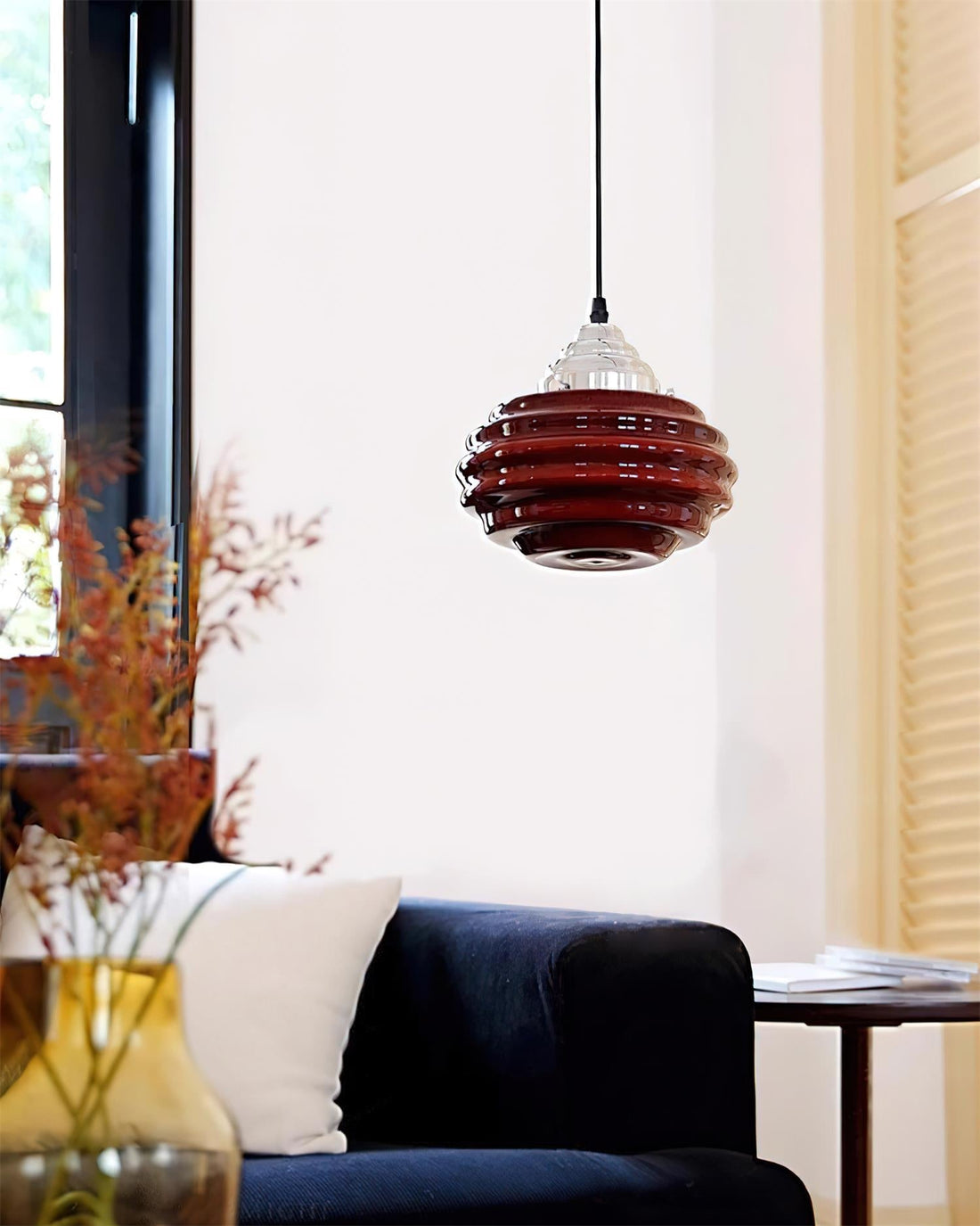 Gelato Lampe Suspension Verre Tourbillonné