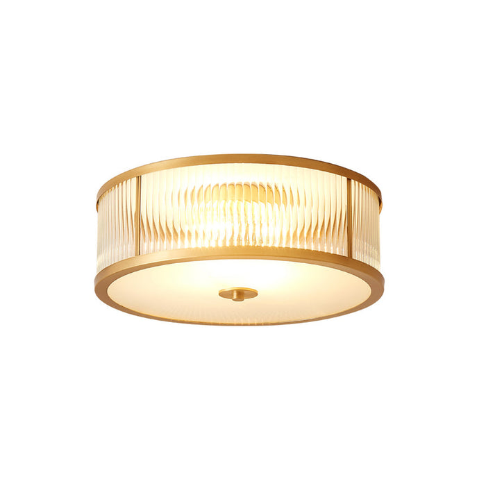 Avvynila Lampe de Plafond Laiton Verre Minimaliste Moderne
