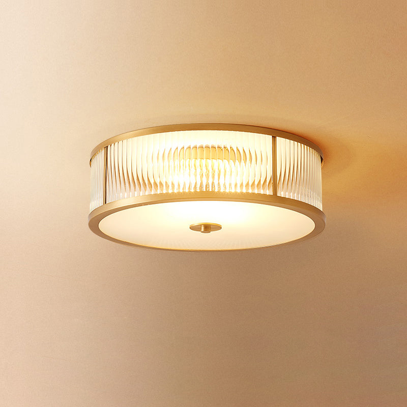 Avvynila Lampe de Plafond Laiton Verre Minimaliste Moderne
