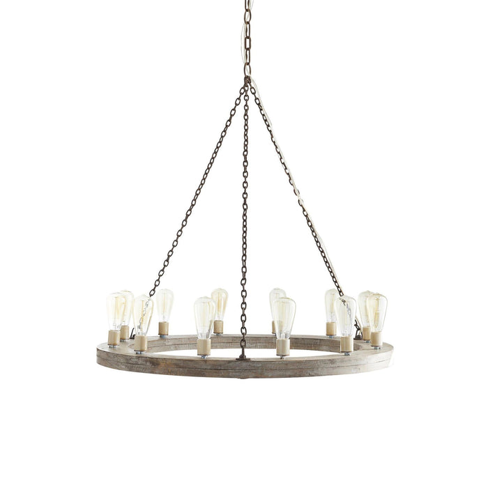 Armirila Lustre Bois Industriel Vintage