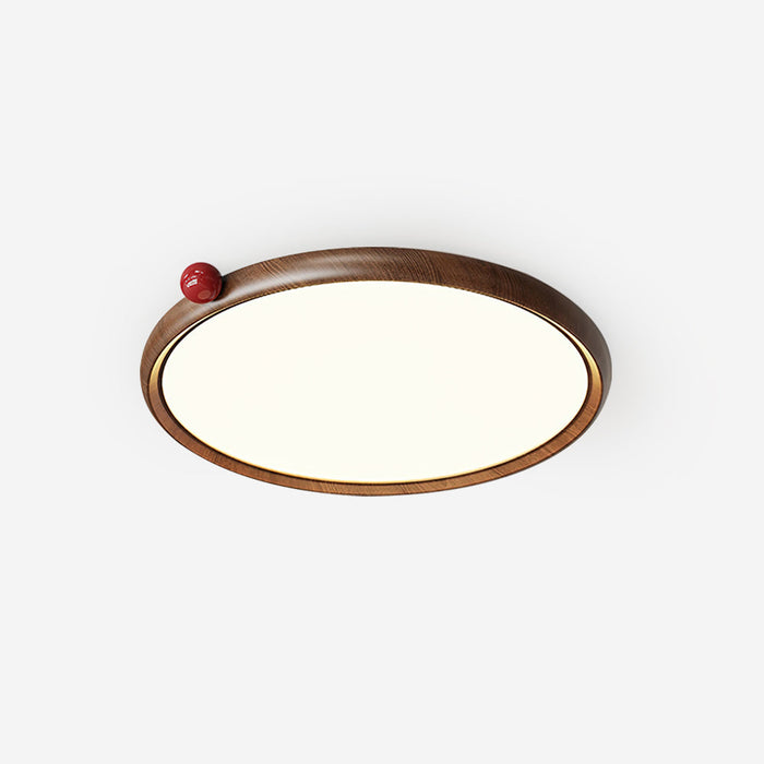 Geos Lustre Plafonnier Ton Bois Circulaire LED