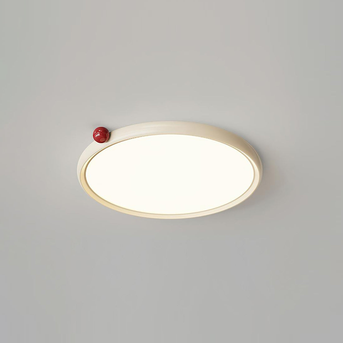 Geos Lustre Plafonnier Ton Bois Circulaire LED