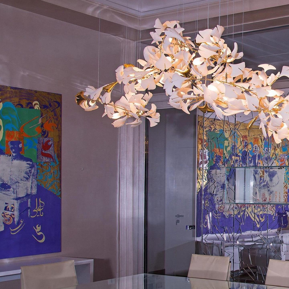 Gingko Lustre G Style Forme Branche Feuille Moderne