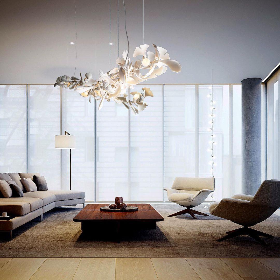 Gingko Lustre G Style Forme Branche Feuille Moderne