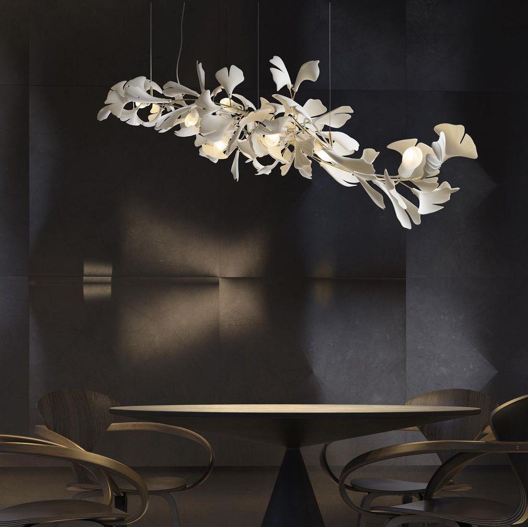 Gingko Lustre G Style Forme Branche Feuille Moderne