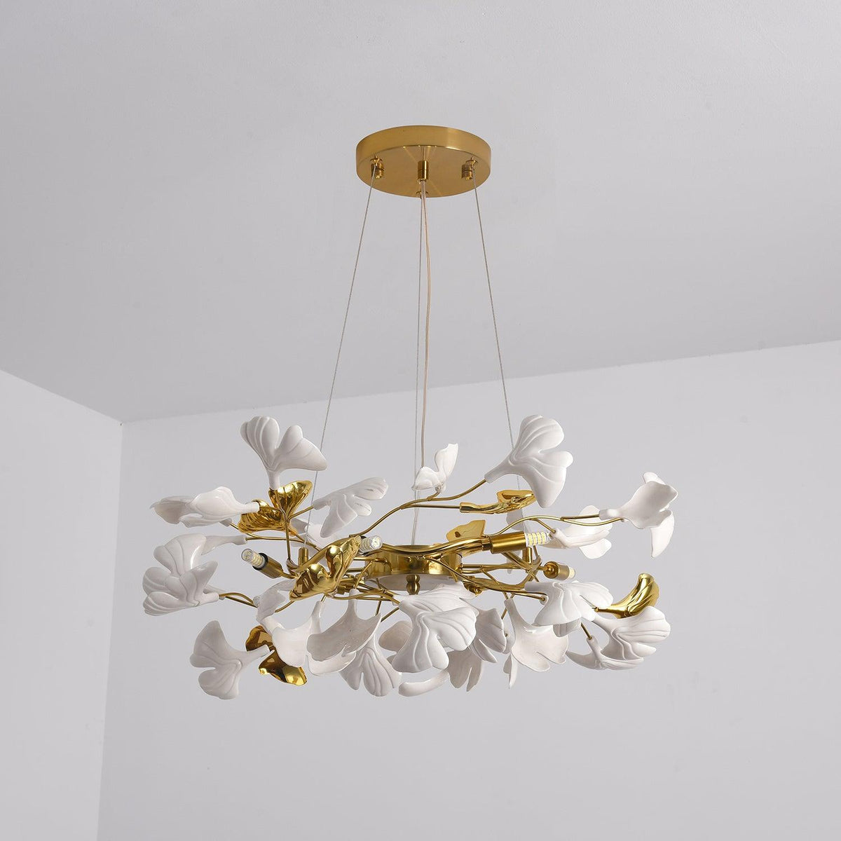 Aurora Lustre Ginkgo Leaf Ceramic Sculptural