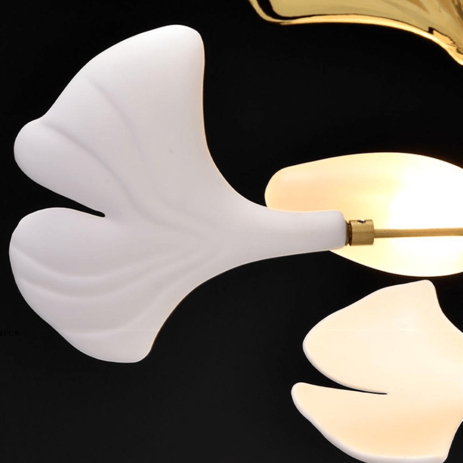 Ginkgo Lustre Rameau de Feuilles Organique Sculptural