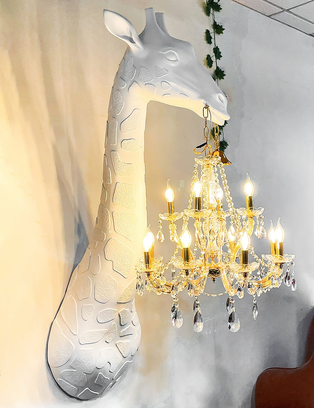 Giraffe Applique Murale Sculpture Artistique Lustre
