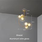6 Lumières W/ Lampadaire Clair