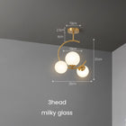 3 Lumières W/ Lampadaire Blanc Crème