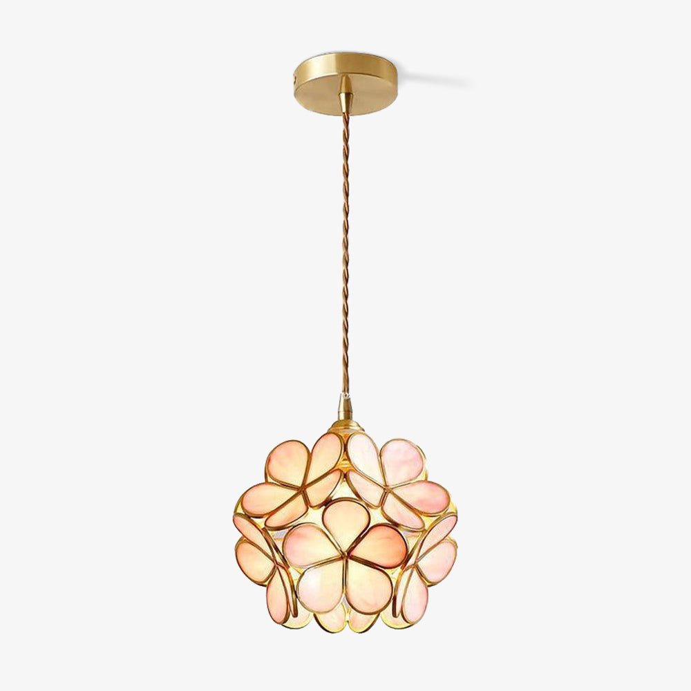 Lustra Suspension en Verre en Forme de Pétale pour Cuisine