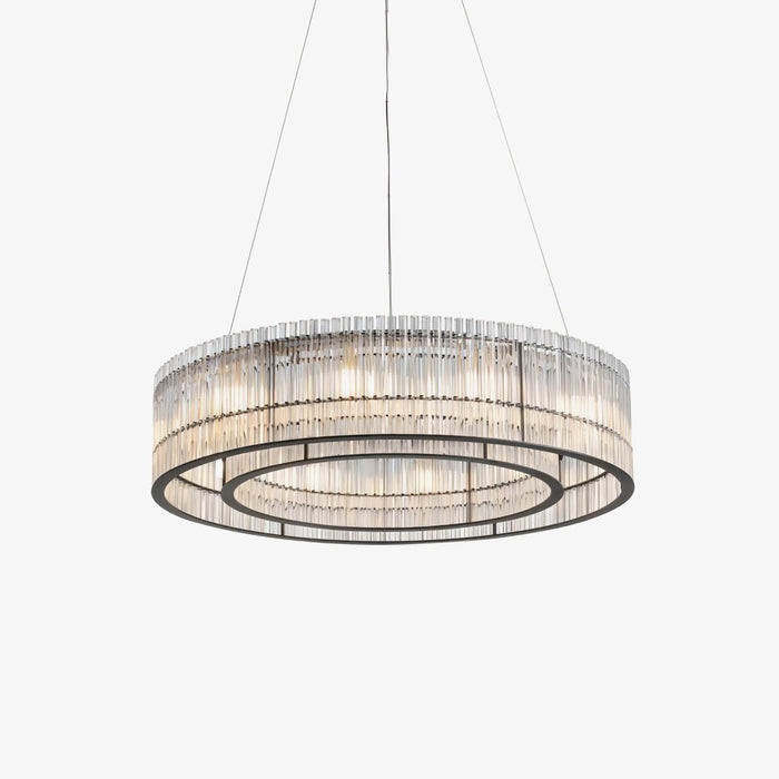 Lustra Suspension en Verre Tube Anneau Moderne Luxe