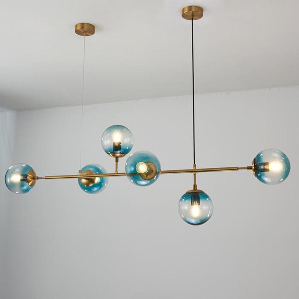 Lustra Suspension Orb Laiton Verre Pour Salon