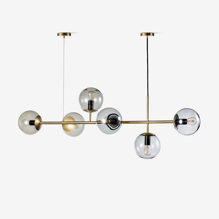 Lustra Suspension Orb Laiton Verre Pour Salon