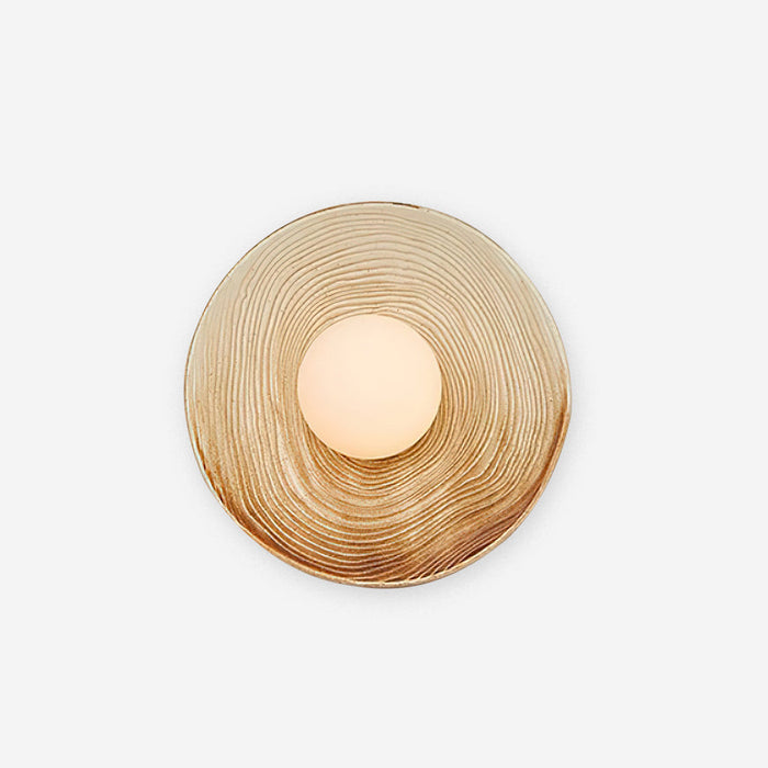 Applique Murale en Céramique Texturée Avec Accents en Bois pour Entrées Modernes